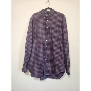 Ralph‎ Lauren Long Sleeve Button Down Red Plaid Mens Size Large Tall